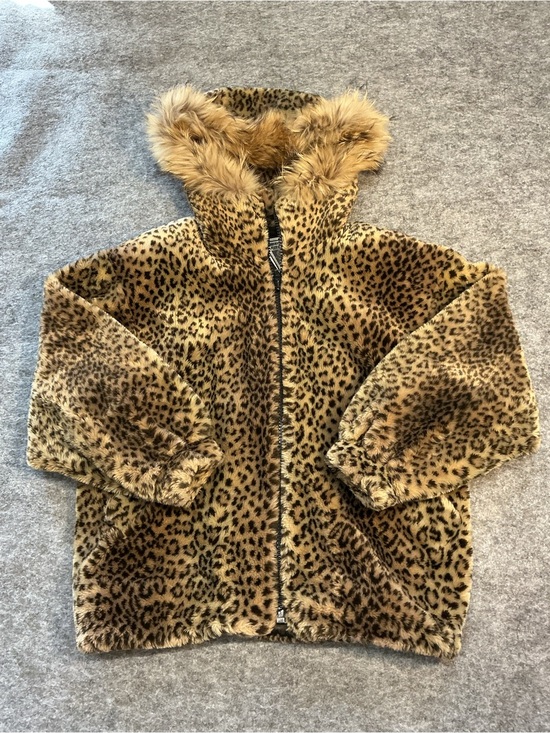 Marvin Richards Jackets & Blazers - Marvin Richard’s Vintage Cool Girl Leopard Print Faux Fur Hooded Coat